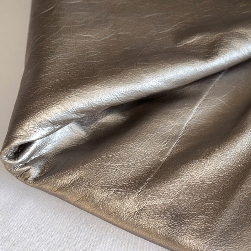 METALLIC PEWTER LEATHER